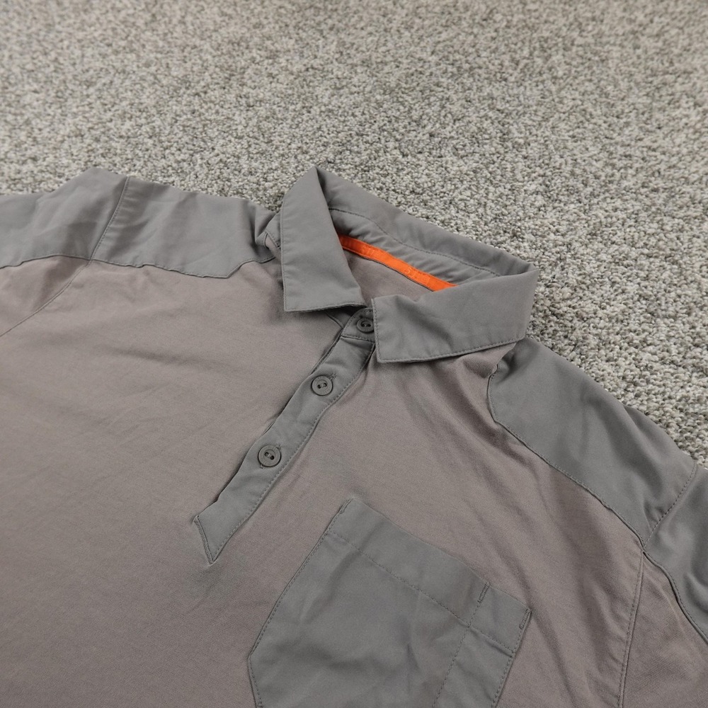 5.11 Tactical Polo Shirt Mens L Gray Long Sleeve Uniform Workwear Performance
